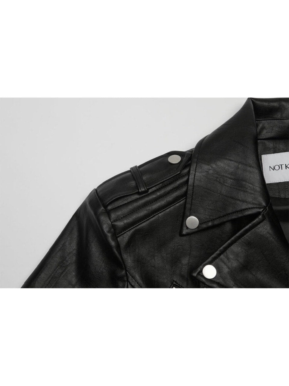 【NOT KNOWING】Curved Crop Rider Jacket / 【ノットノーイング】カーブクロップライダースジャケット