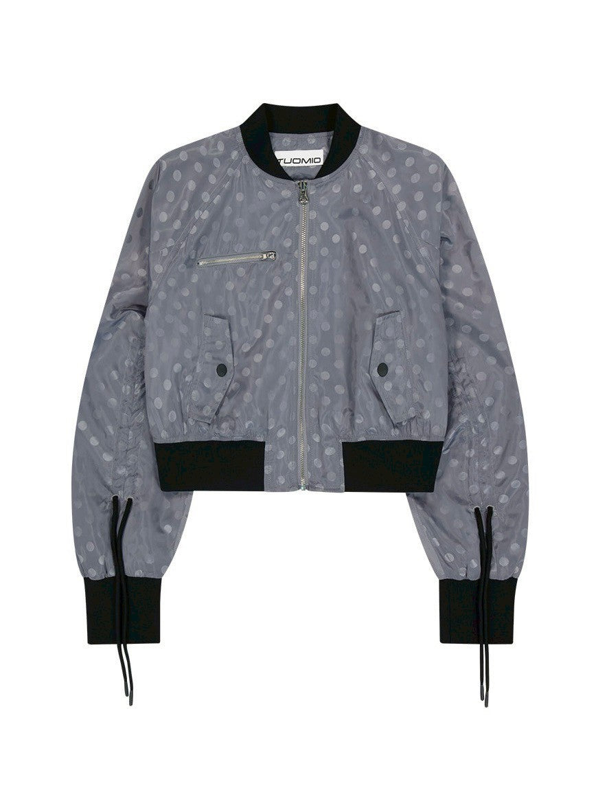 【TUOMIO】RIBBON DOT BOMBER