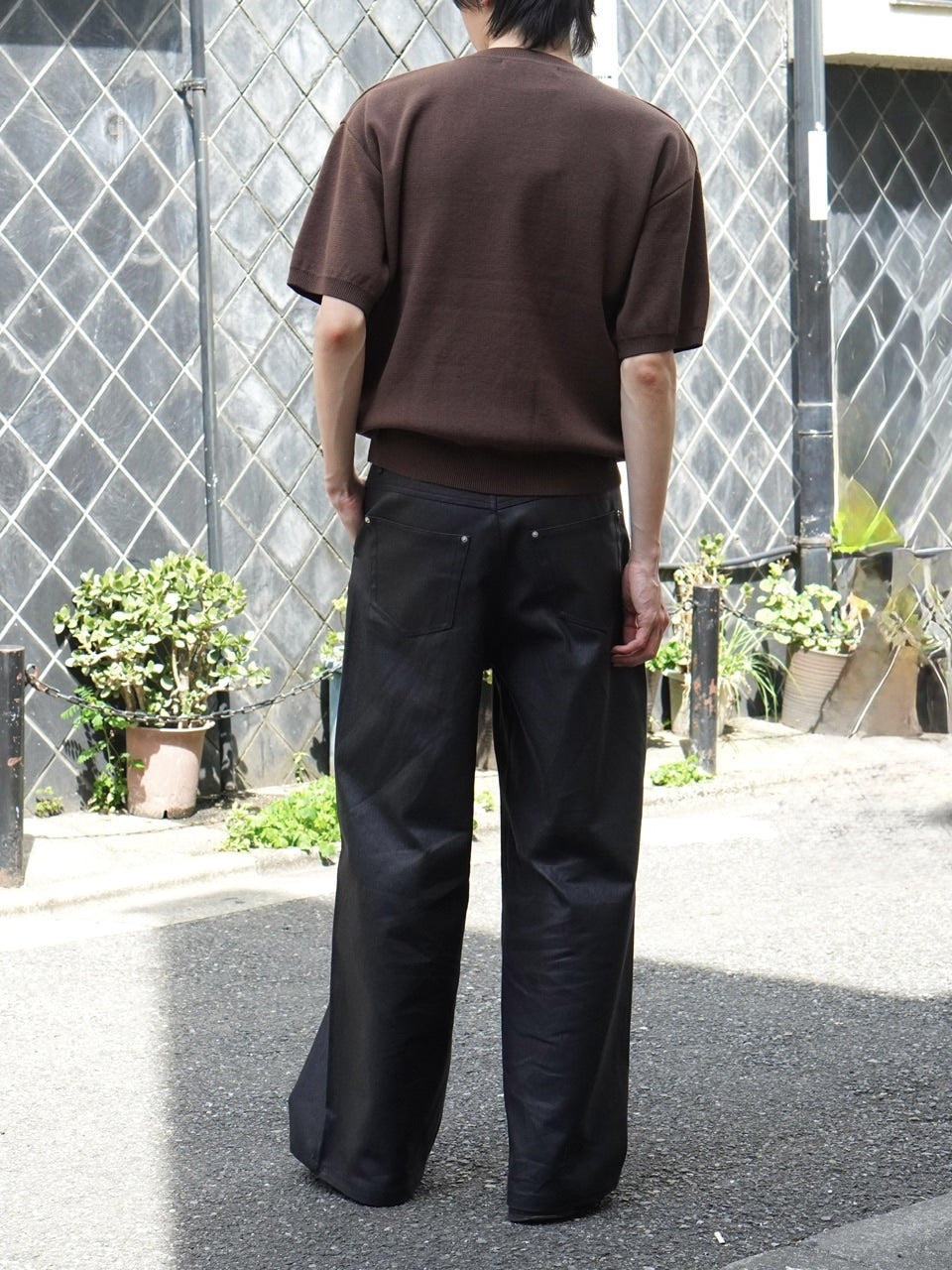 東京店WEB限定受注制【Chikashitsu +】crew neck cotton knit (3color)