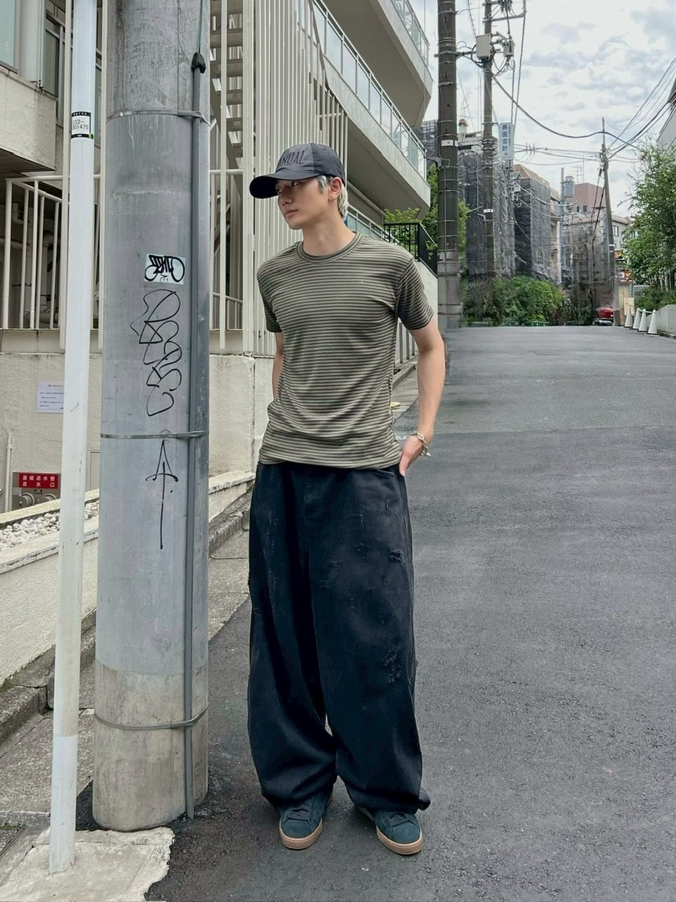 受注制【Chikashitsu +】tight fit border t-shirt (3color) / 【チカシツプラス】タイトフィットボーダー半袖Tシャツ