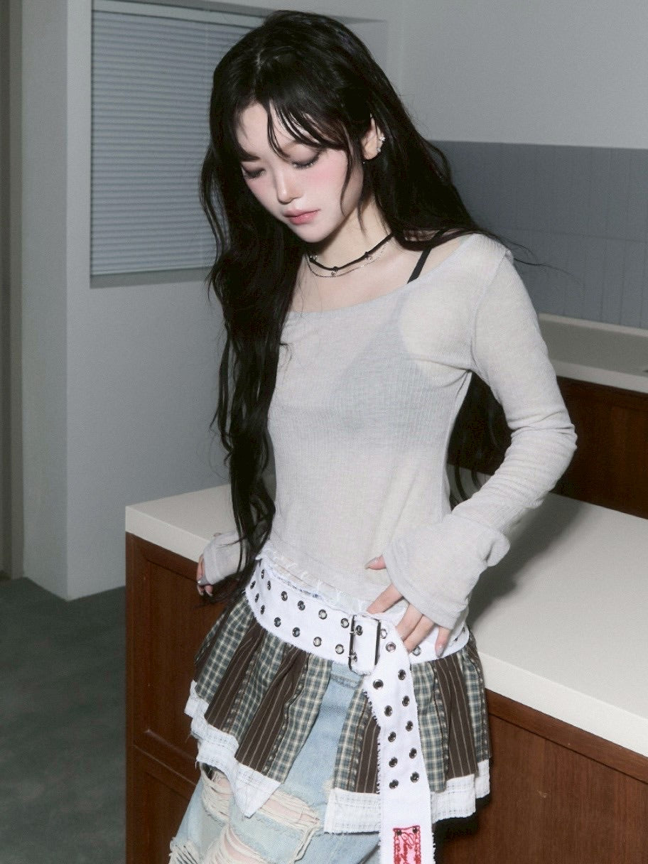 【CHERRYQUIRI】pleats layered belt / 【チェリーキュリー】プリーツレイヤードベルト