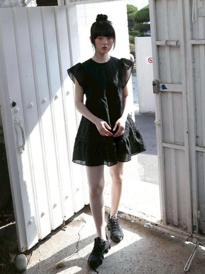 【Uglyshadow】FLOWER RUFFLE DRESS