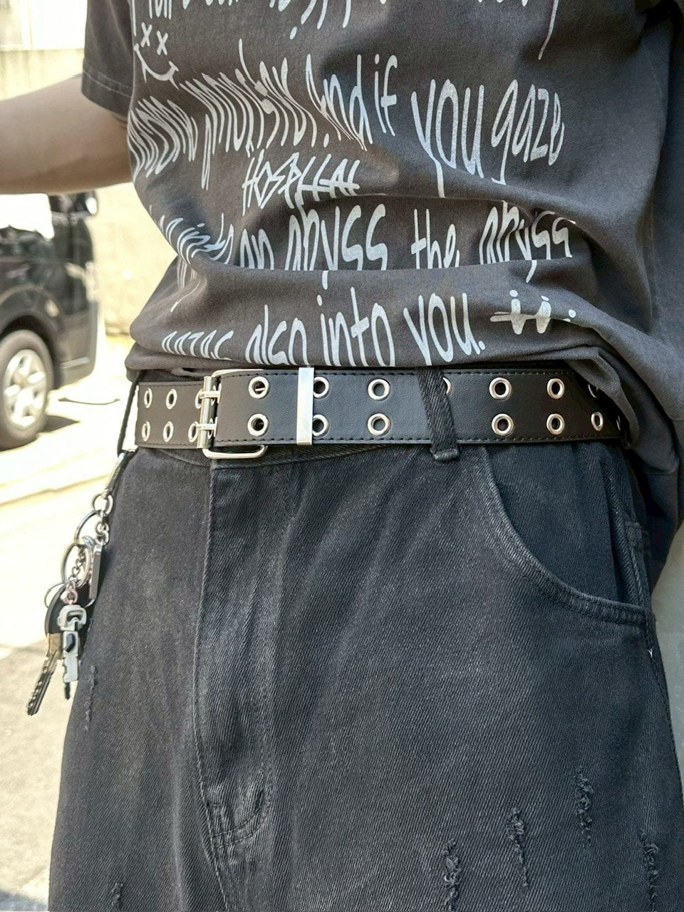 受注制【Chikashitsu +】eyelet belt (4color)