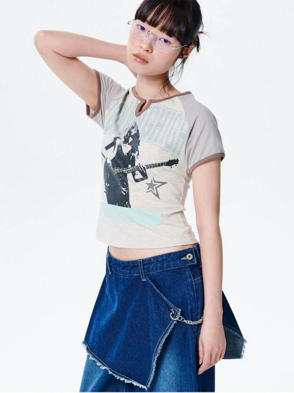 【runningHIGH】VARSITY LOGO H/S TEE