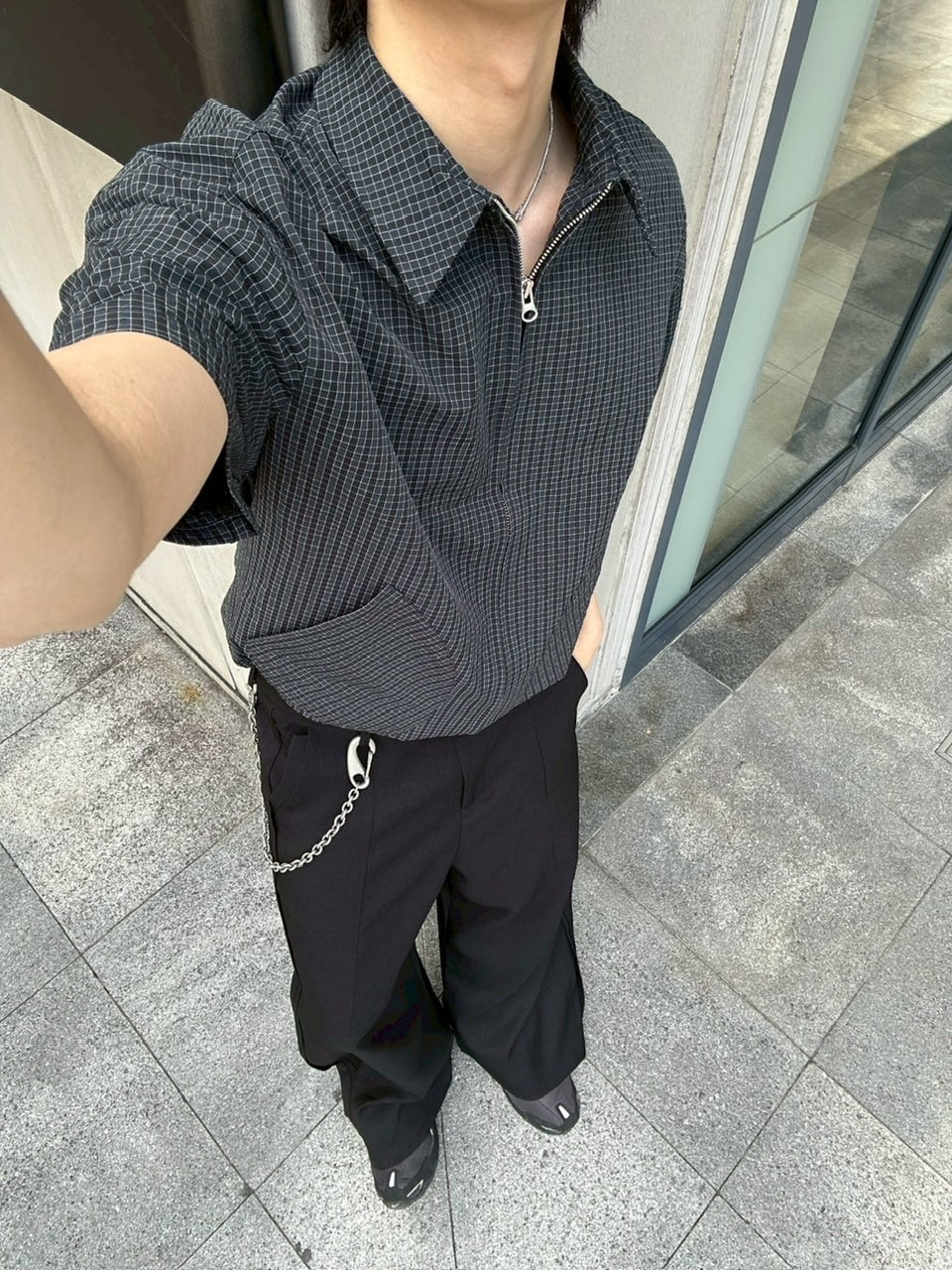 受注制【youll】cropped check shirt jacket (3color)