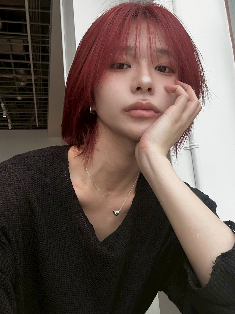 【LUV CODE】wide neck mesh knit (3color)