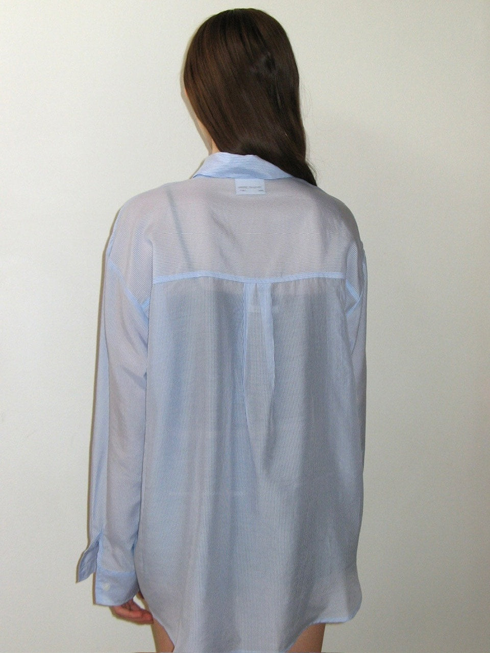 【CRANK】FLOWER STRIPED SHEER SHIRT / 【クランク】フラワーストライプボーダーシアー長袖シャツ