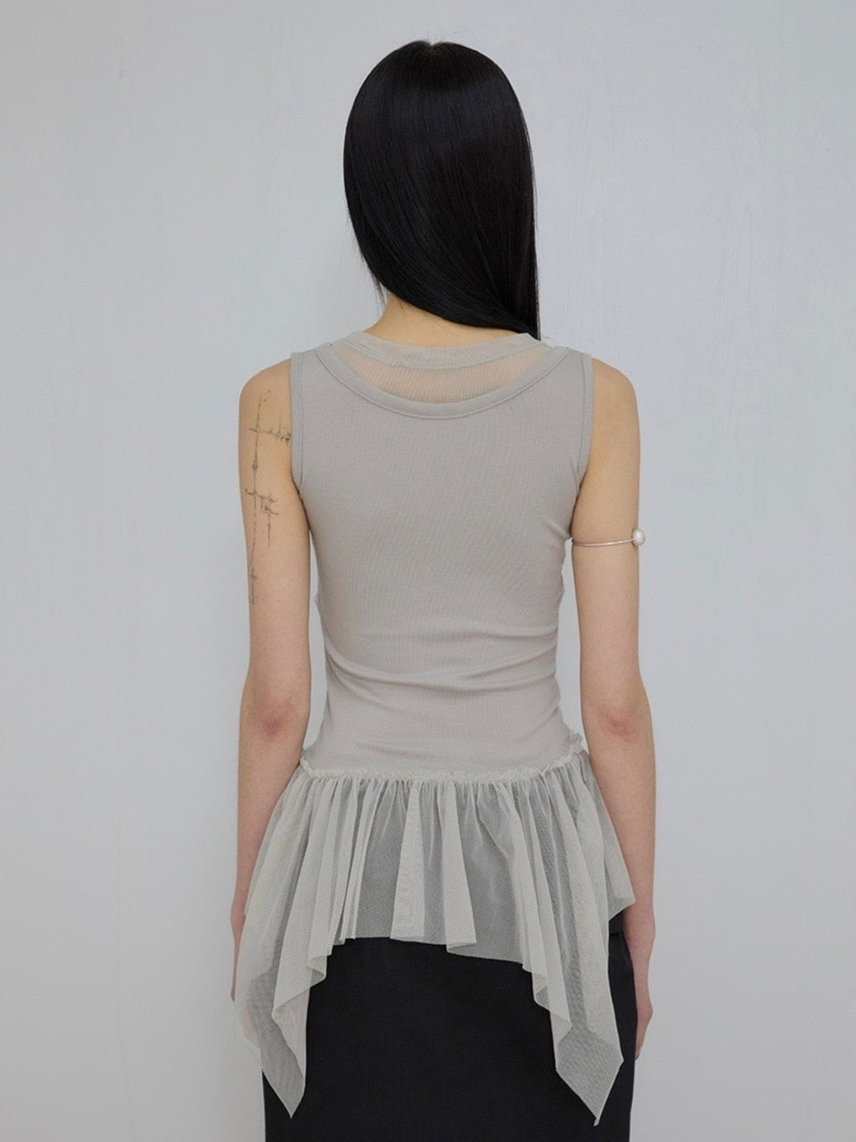 【FLAREUP】Layered Lace Frill Sleeveless