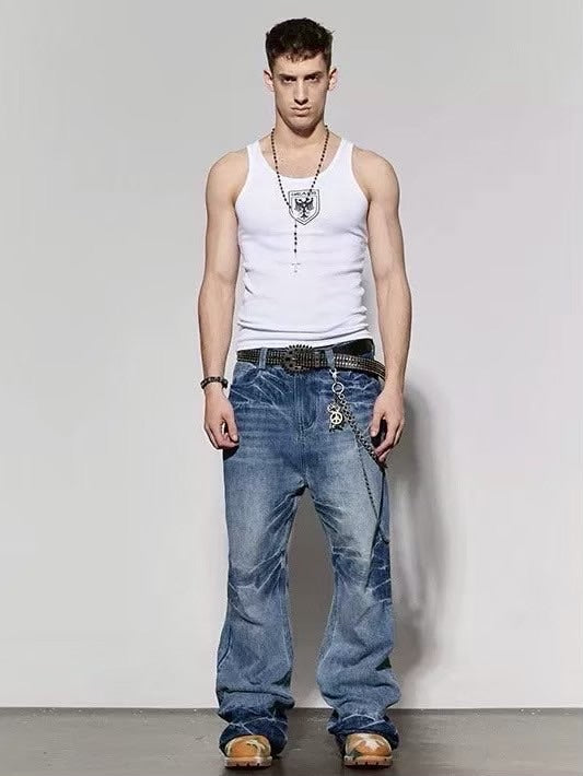 【DND4DES】MUSTACHE WASHED FLARED JEANS