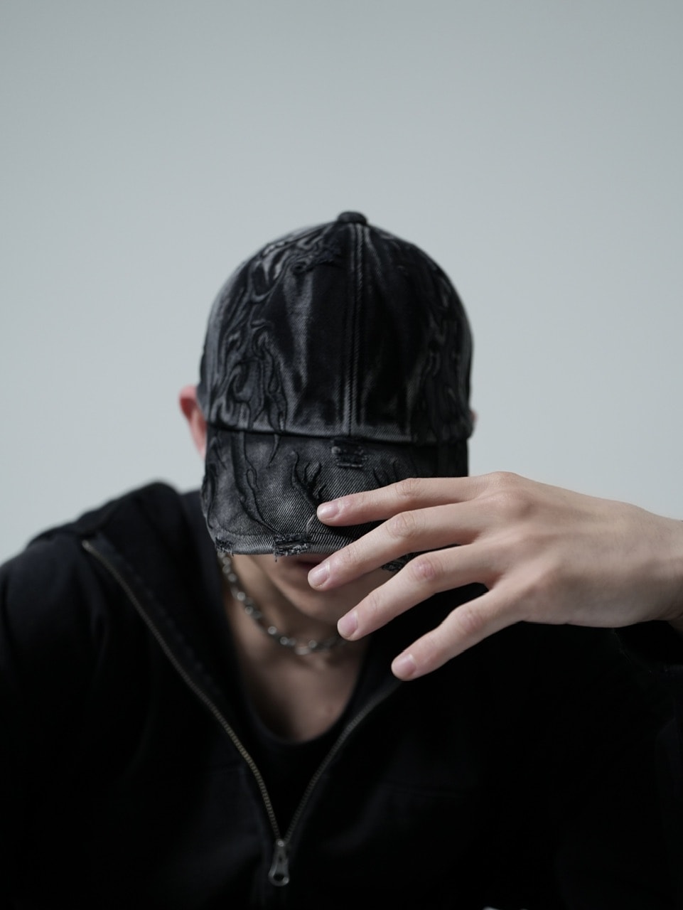 【CHIKASHITSU PLUS HIGH】Overdyed denim cap