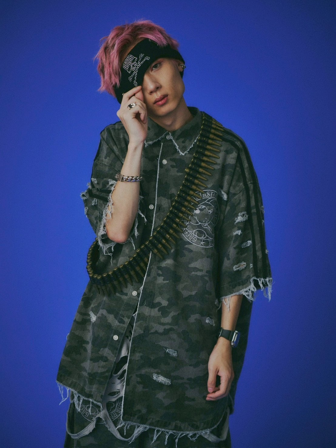 【GALFY】カモフラかも？ボロボロシャツ