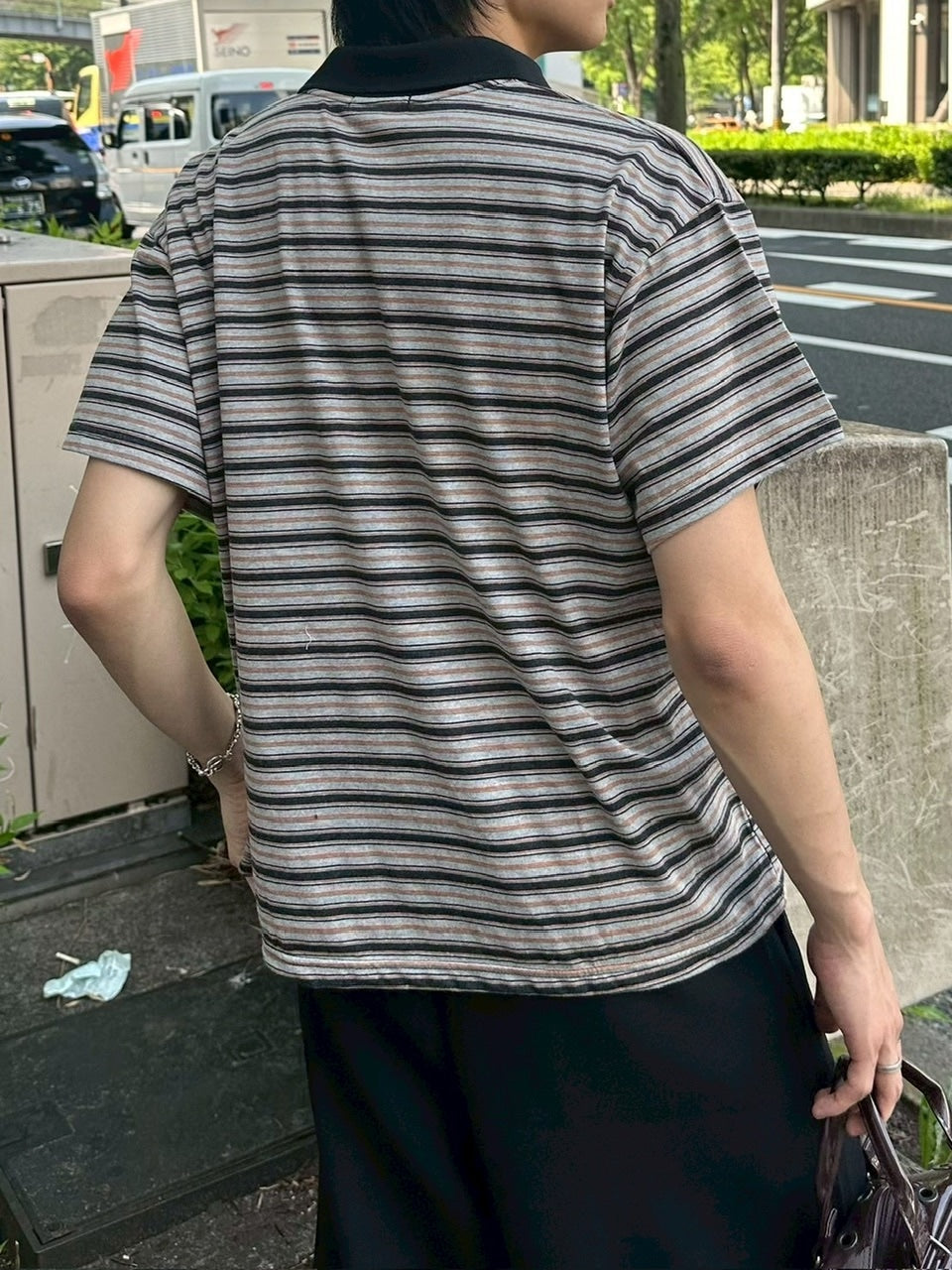 受注制【youll】cozy stripe polo tee (2color)