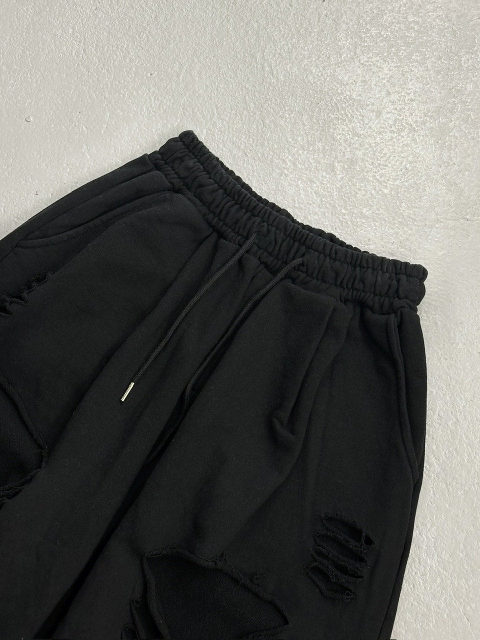 受注制【LUV CODE】damage sweat half pants (3color)