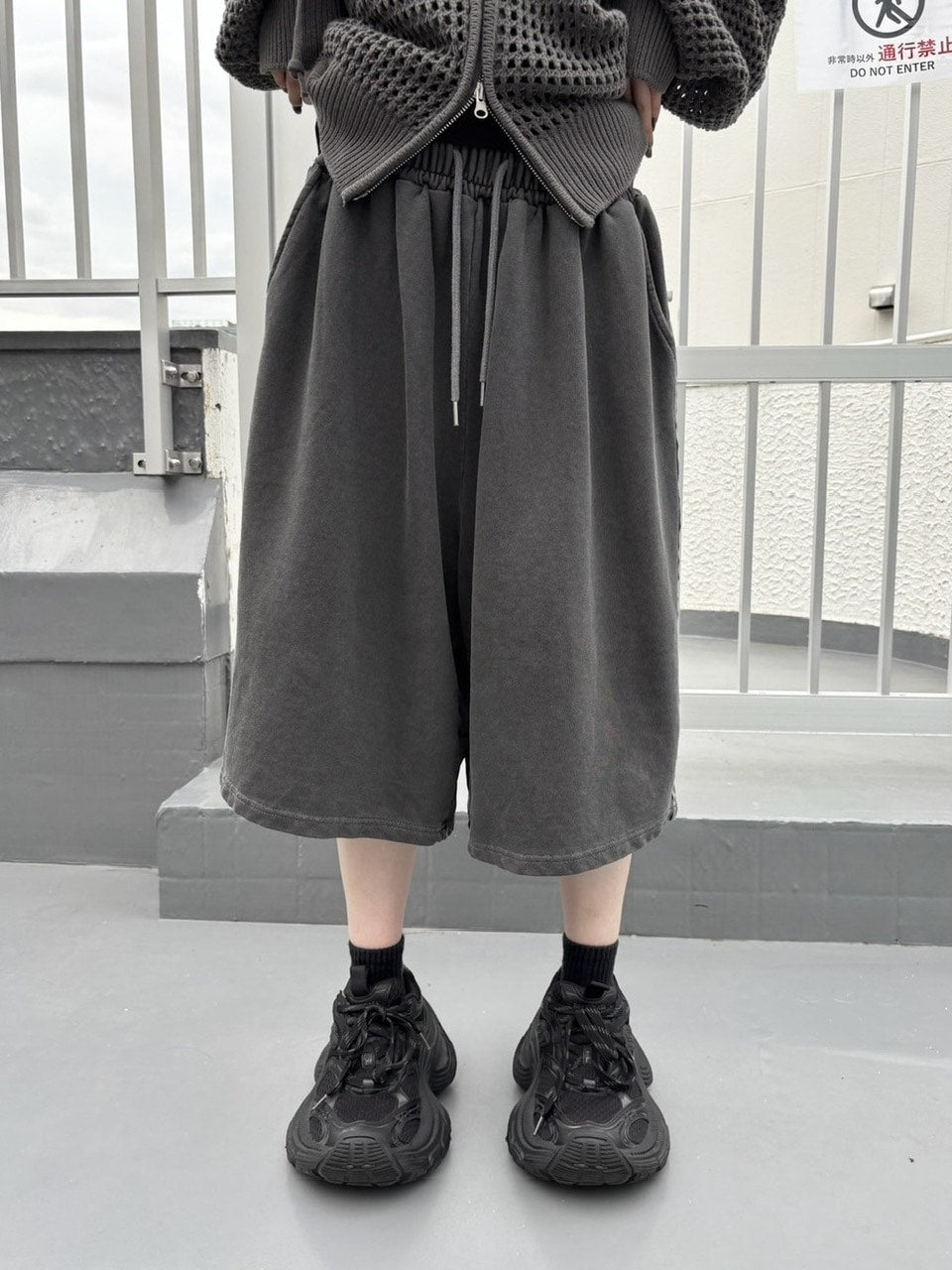 【nmtc+】side line pigment sweat shorts (2color)