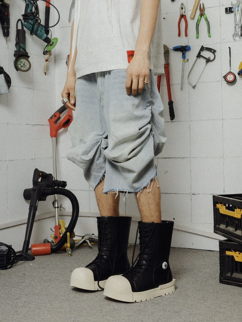 【F.V.V.O】R/F 1.0 IRONCLAD BEETLEPU BOOTS - MID TOP / 【フリーワールドオーダー(エフヴィーヴィーオー)】スニーカーライクミドルブーツ