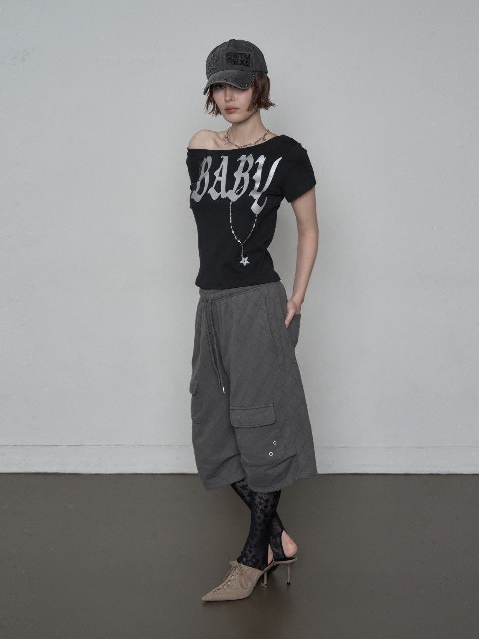 【SETUP‐EXE】PUNCHING BERMUDA SWEATPANTS / 【セットアップエグゼ】パンチングバミューダスウェットショートパンツ