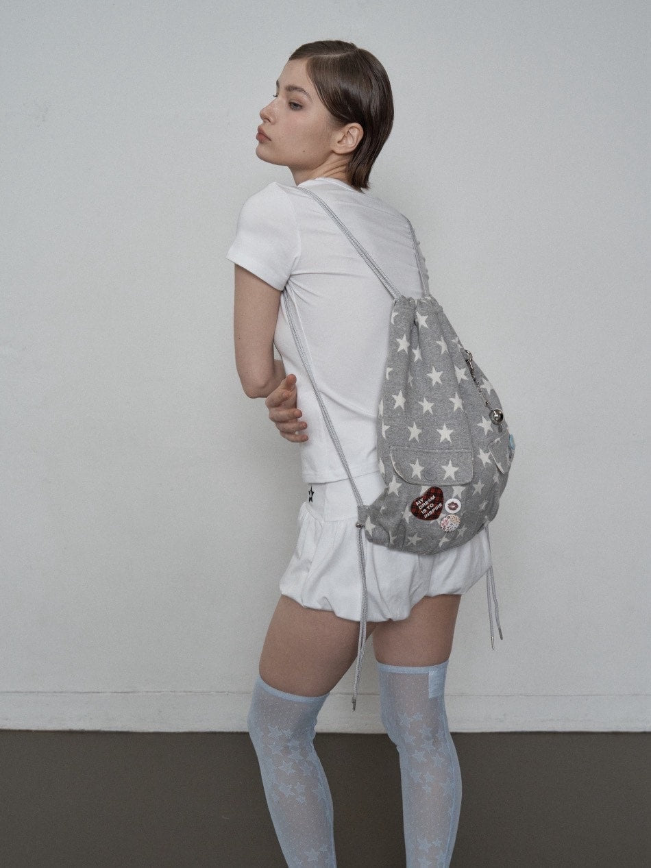 【SETUP‐EXE】STAR POCKET GYM SACK / 【セットアップエグゼ】スターポケットリュック