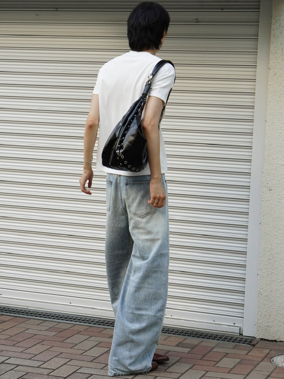 東京店WEB限定受注制【Chikashitsu +】barrel leg jeans