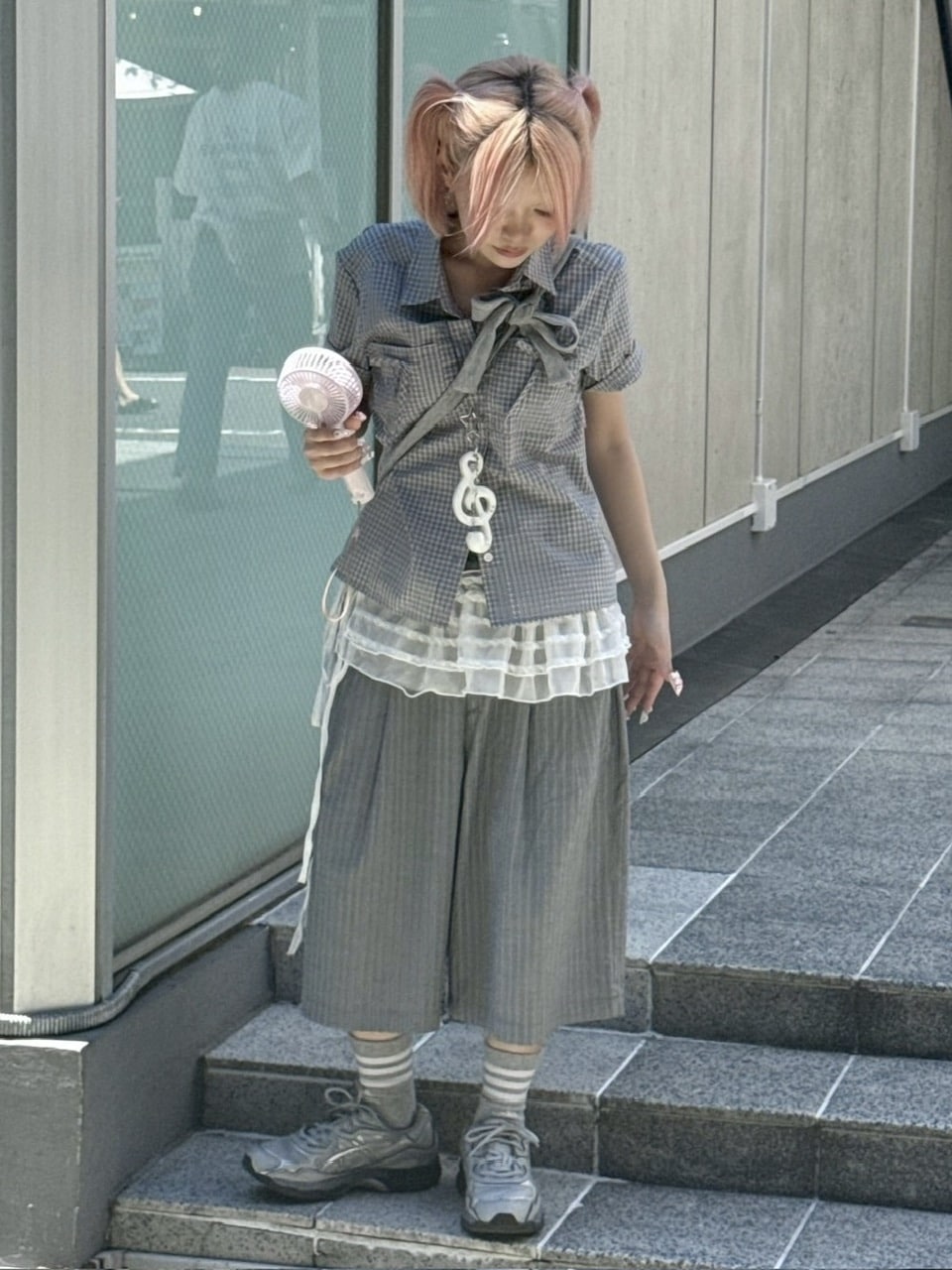 【nmtc +】stripe slacks shorts / 【エヌエムティーシープラス】ストライプスラックスハーフパンツ (2color)