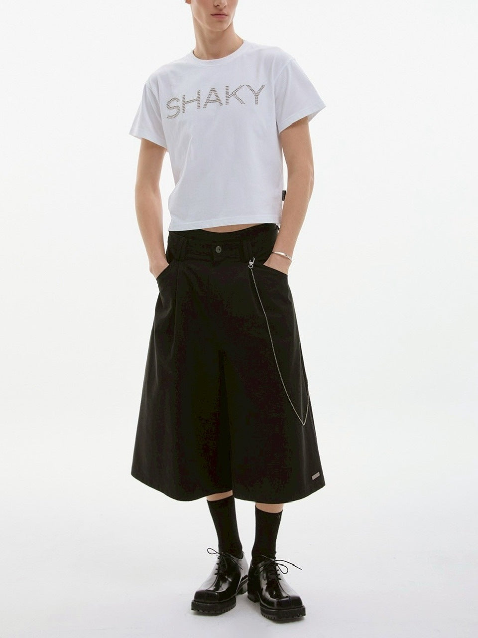 【ESC STUDIO】shaky t-shirt/ 【イーエスシーステュディオ】シェイキーロゴ半袖Tシャツ