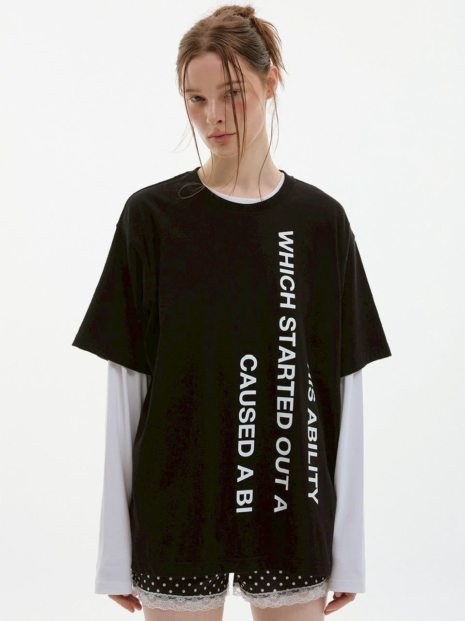 【ESC STUDIO】mega label t-shirt/ 【イーエスシーステュディオ】メガラベルロゴ半袖Tシャツ