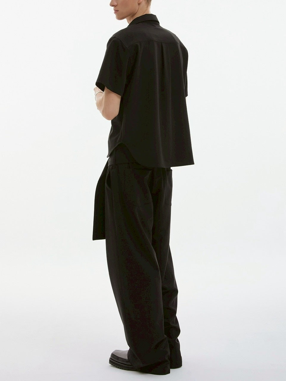 【ESC STUDIO】spacious belt pants/ 【イーエスシーステュディオ】スペイシャスベルトパンツ