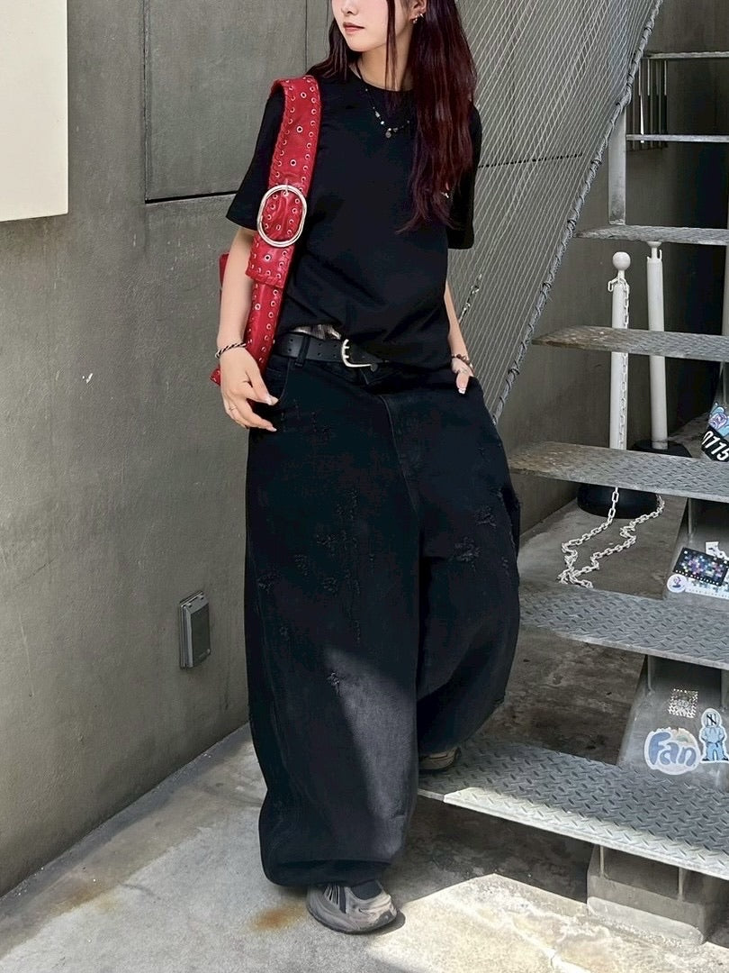 受注制【Chikashitsu +】big zip Non-leather material bag / 【チカシツプラス】ビックジップノンレザーショルダーバッグ