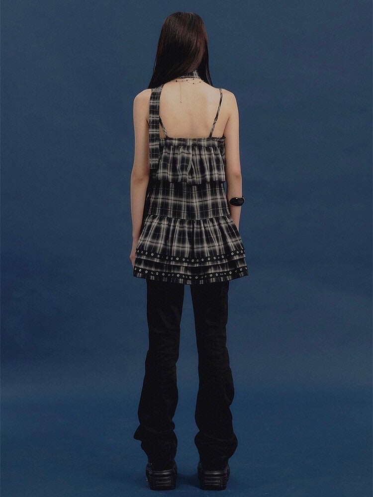 【NOT KNOWING】Tiered Eyelet Ruffle Dress / 【ノットノーイング】ティアードアイレットラッフルドレス