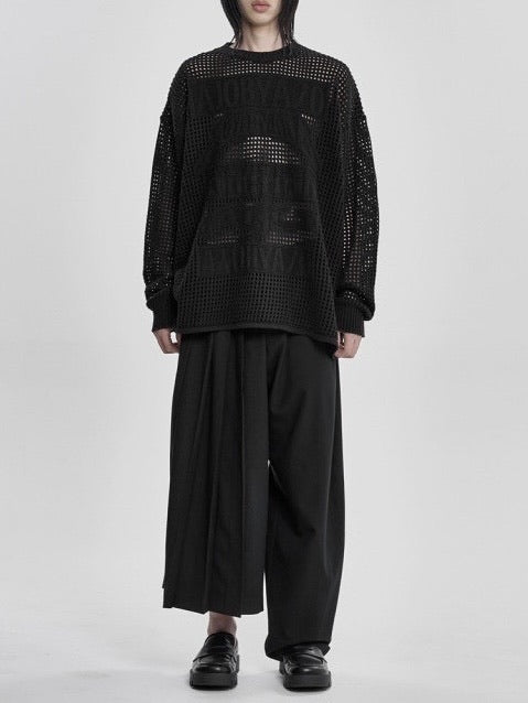 【AJOBYAJO】Total Logo Drop Needle Sweater / 【アジョバイアジョ】トータルロゴドロップニードル長袖セーター