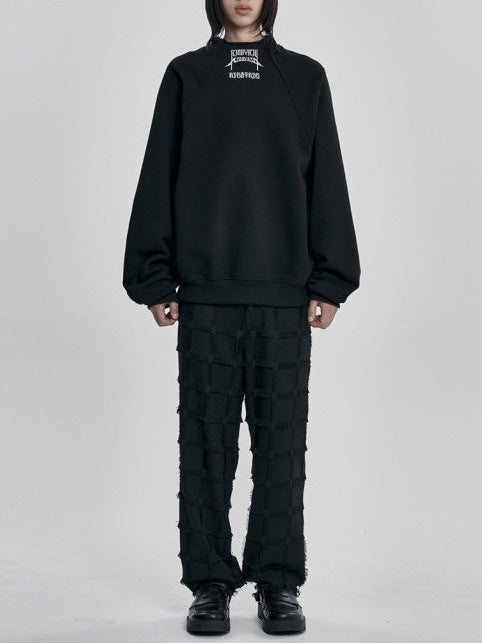 【AJOBYAJO】Raglan High Neck Arch Logo Sweatshirt / 【アジョバイアジョ】ラグランハイネックアーチロゴスウェットシャツ