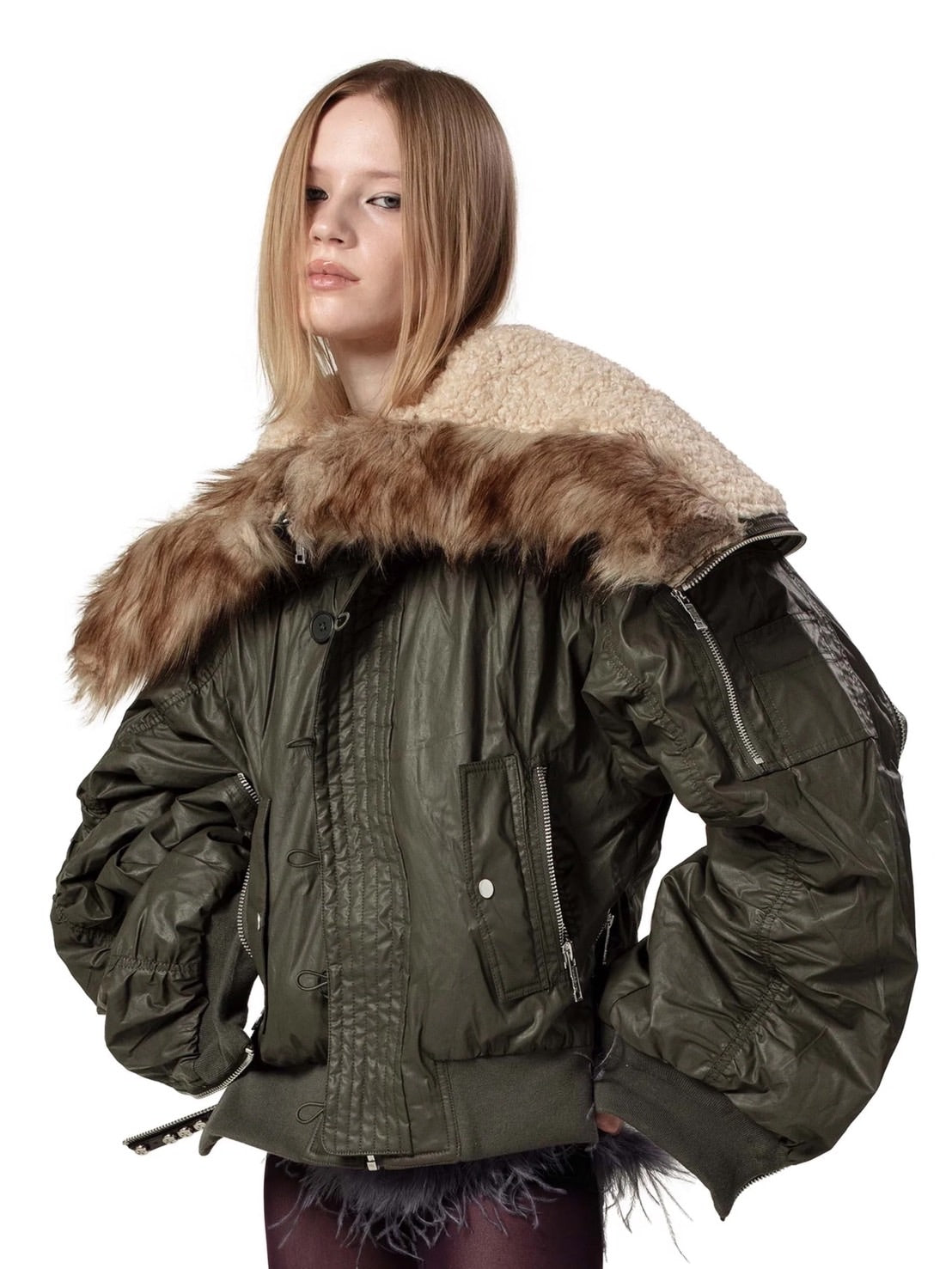 【RACER WORLDWIDE】Aviator Bomber 2 / 【レーサーワールドワイド】ジップポケットファージャケット