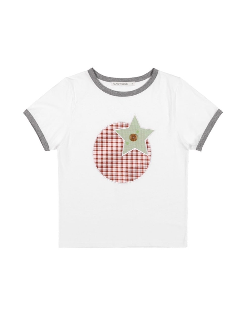 【FANCY CLUB】TOMATO PATCH RINGER TEE / 【ファンシークラブ】トマトパッチリンガー半袖Tシャツ