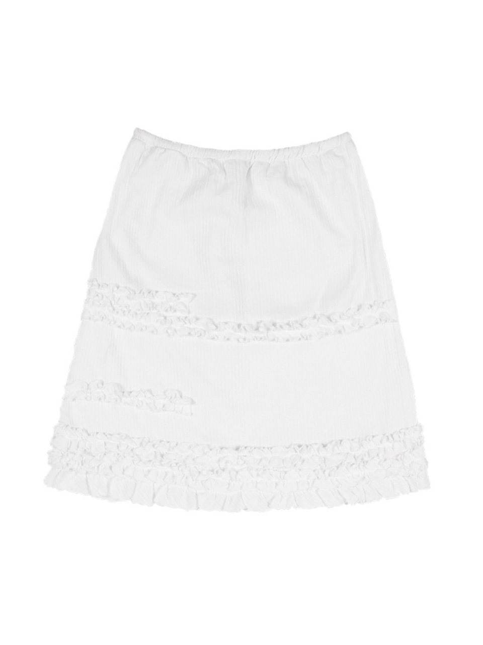 【FANCY CLUB】SHUSHU FRILL CHECK MIDI SKIRT / 【ファンシークラブ】シュシュフリルチェックミディスカート