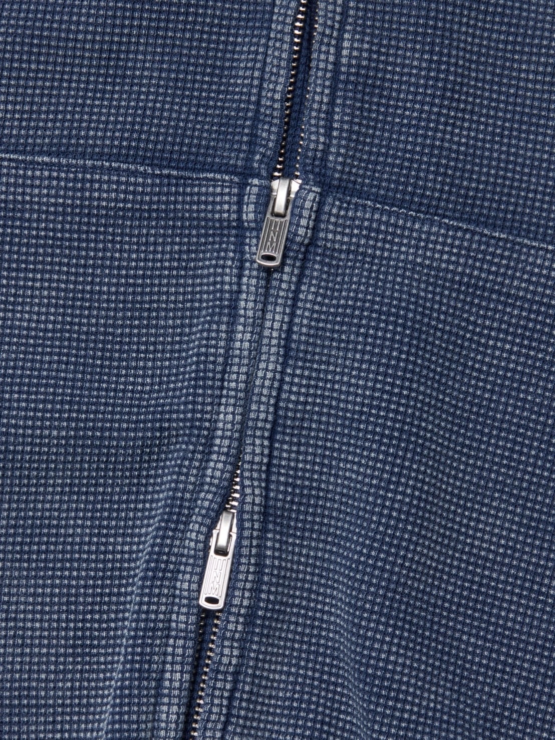 【NOMANUAL】VINTAGE WAFFLE HOODED ZIP-UP