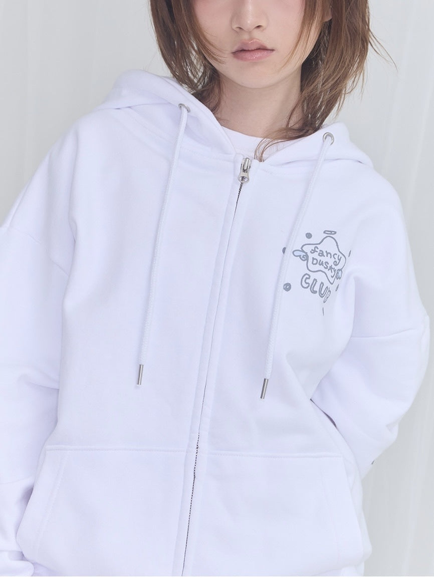 FANCY X DUSTY】DEVIL & ANGEL PRINTED HOODED ZIP-UP – PRESSING WEB SHOP