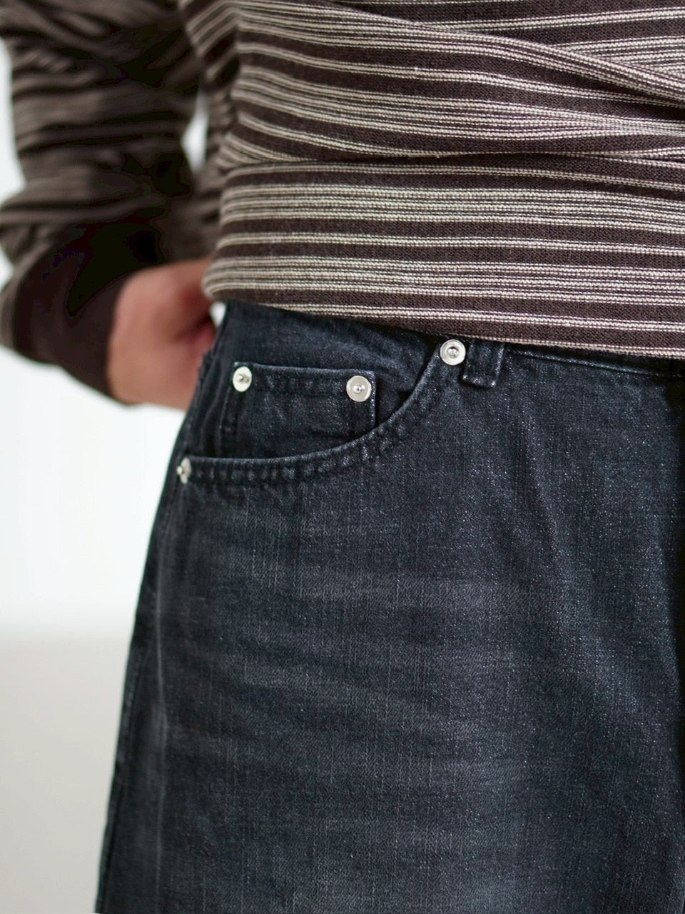 受注制【Chikashitsu +】buggy denim pants / 【チカシツプラス】バギーデニムパンツ