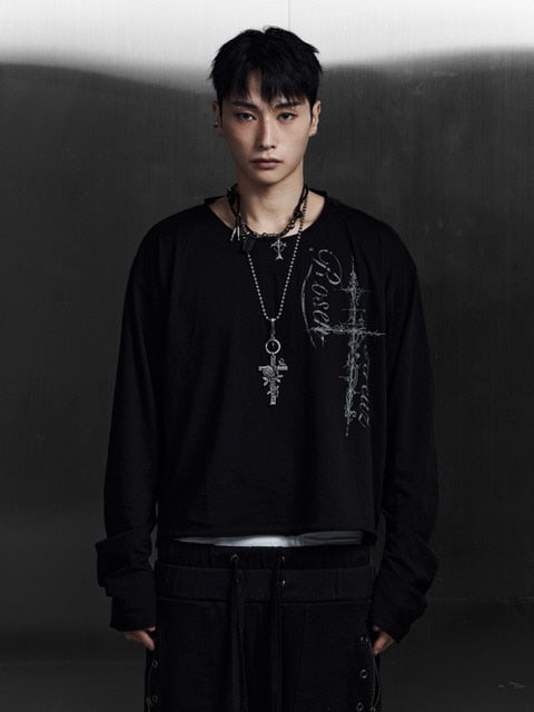 【Rosen Kreuz】CURVE-ARM CROSS LONG SLEEVE
