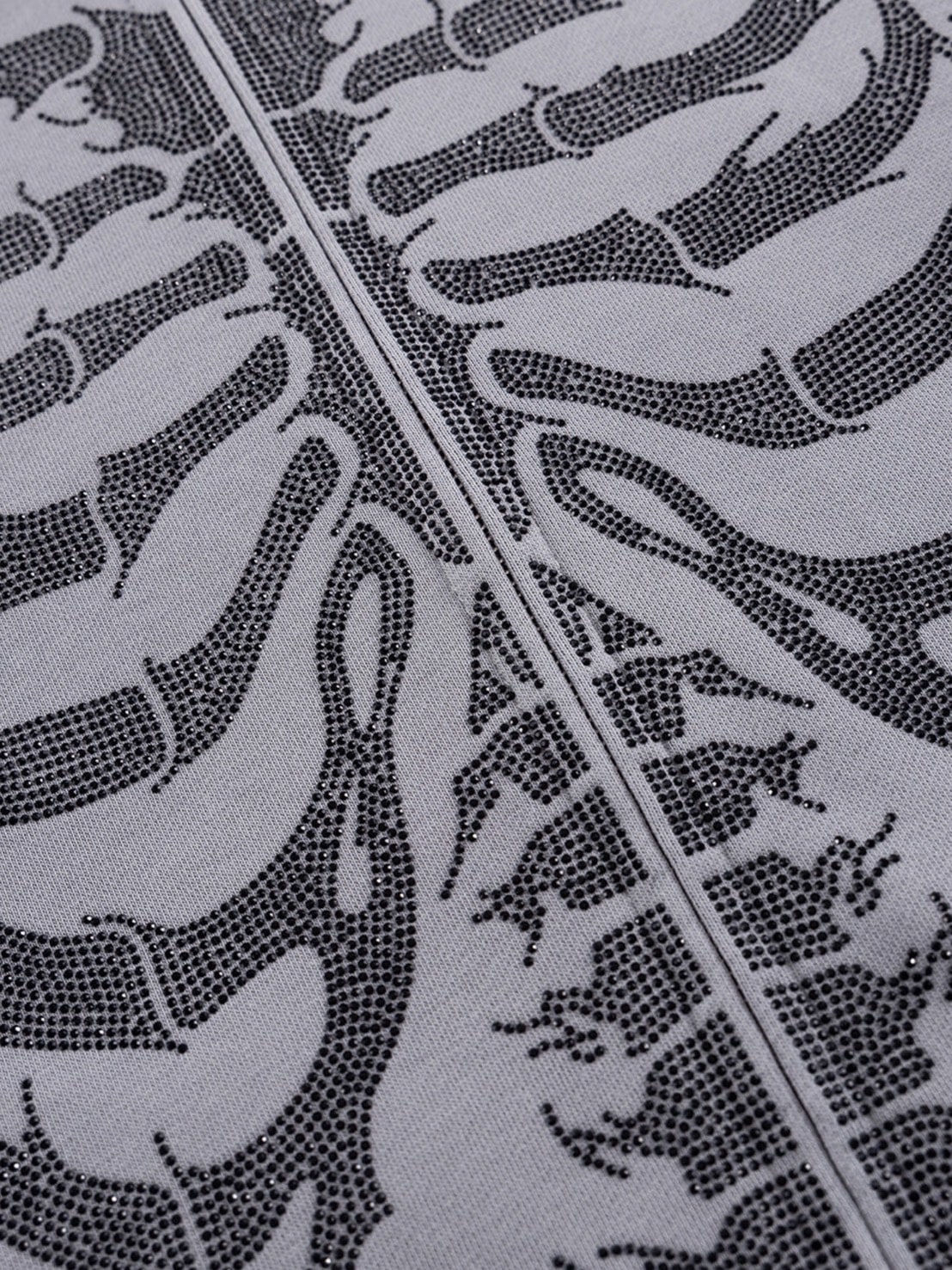 【SUPPLIER】Fire Skeleton Rhinestone Zip Hoodie / 【サプライヤー】ファイヤースケルトンラインストーンジップアップパーカー