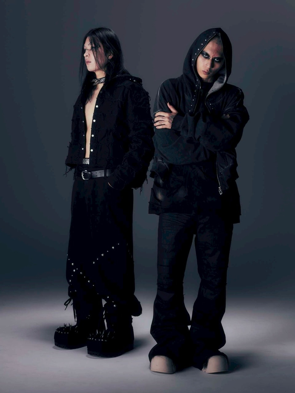 【DIG YOUR OWN GRAVE】PATCHWORK HOODY SHIRTS /【ディグユアオウングレイブ】パッチワークフードチェックシャツ