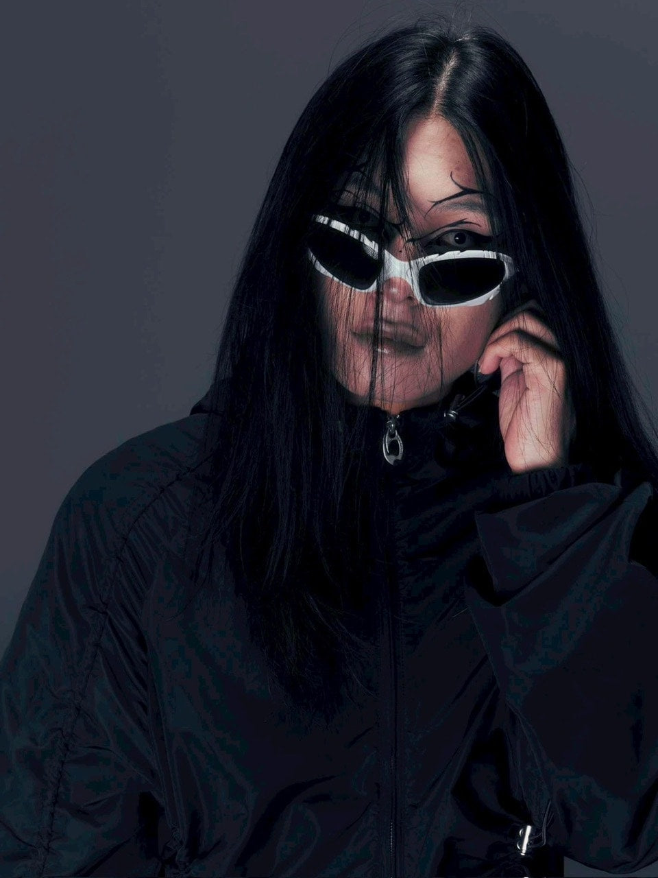 【DIG YOUR OWN GRAVE】SYN-EDGE BLOUSON /【ディグユアオウングレイブ】アシンメトリーテックブルゾン