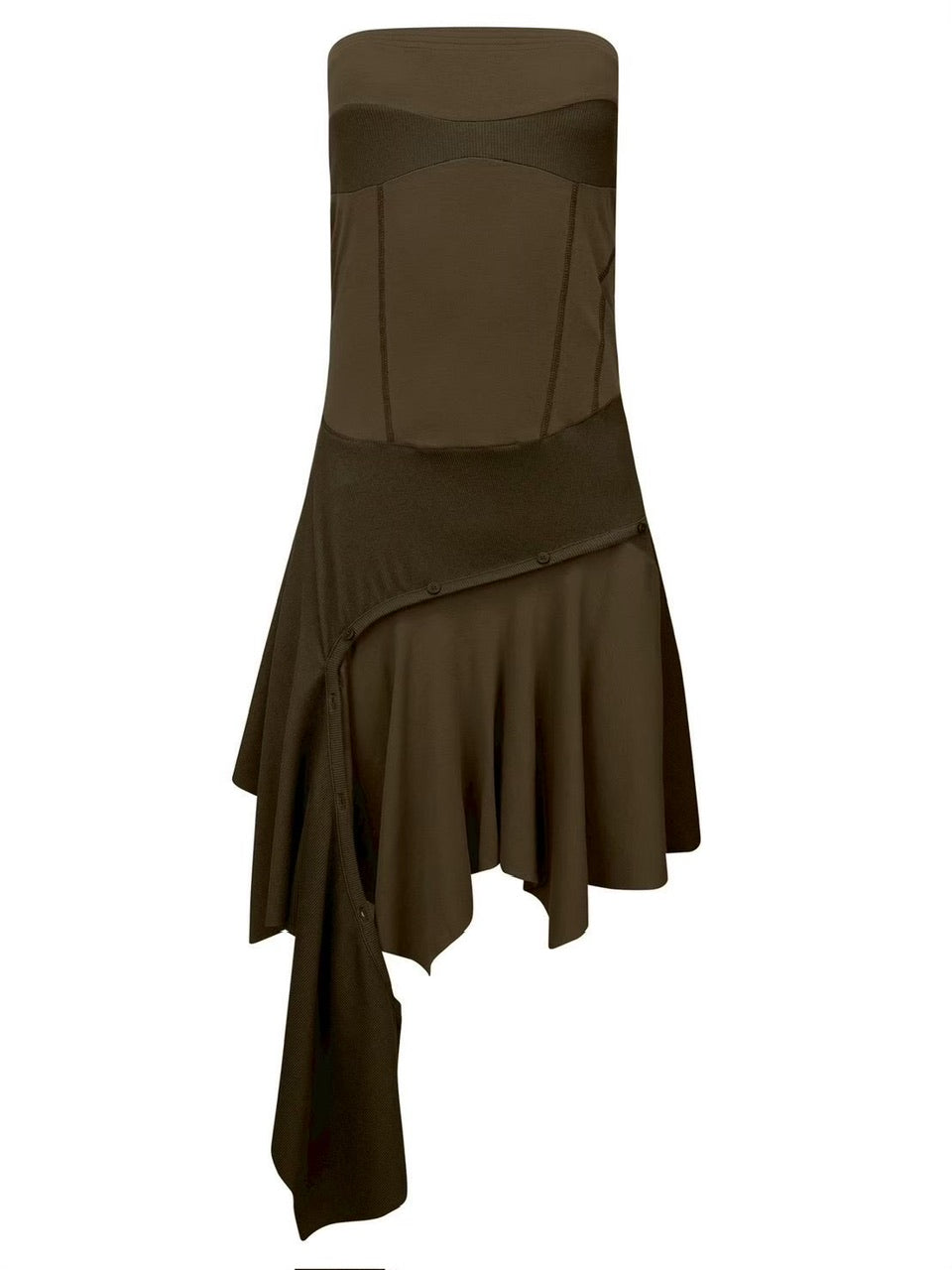 【NACHE】BUSTIER LAYERED DRESS