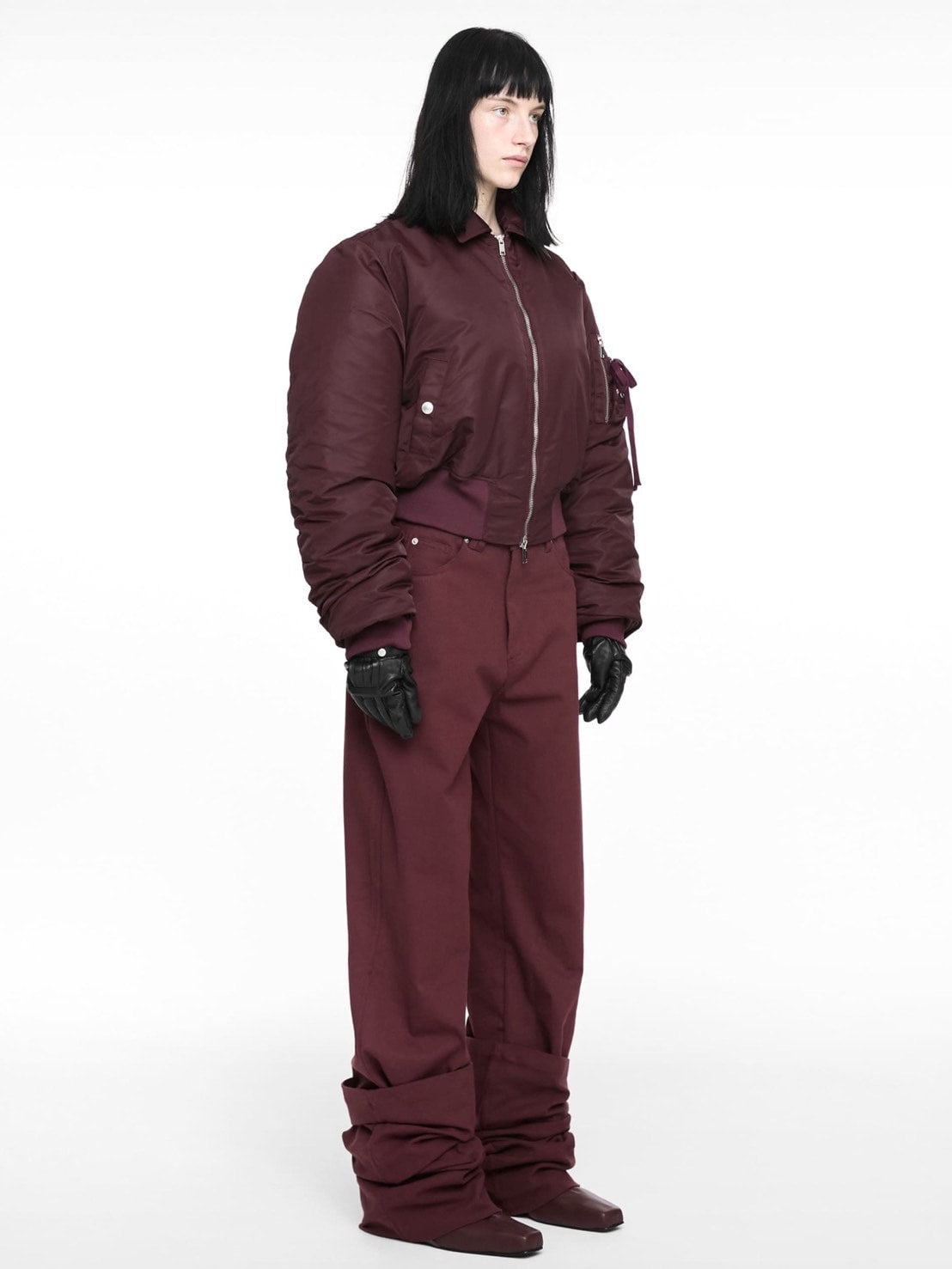 【NACHE】CROPPED BOMBER JACKET (UNISEX)