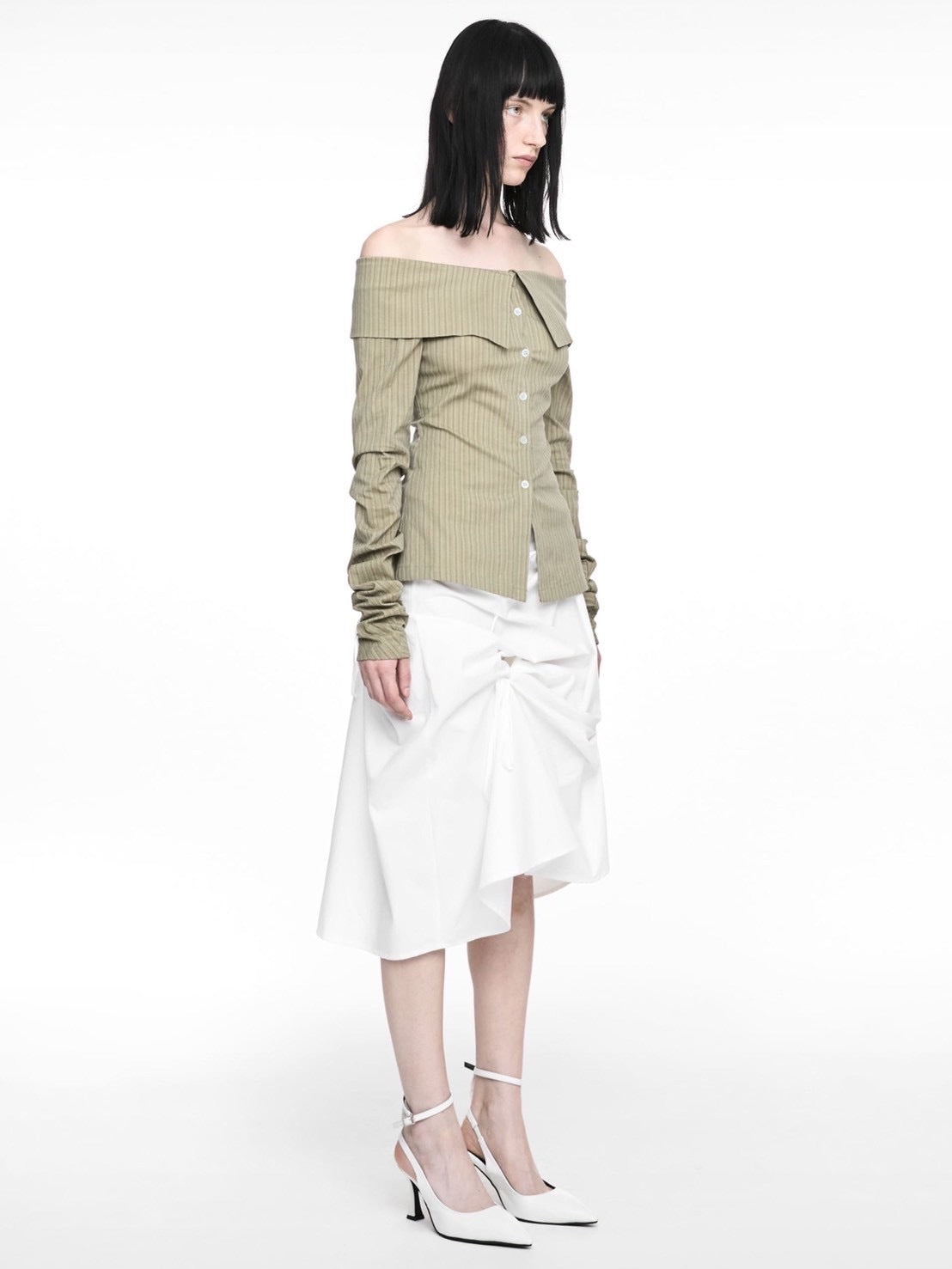 【NACHE】STRAP PULLED SKIRT