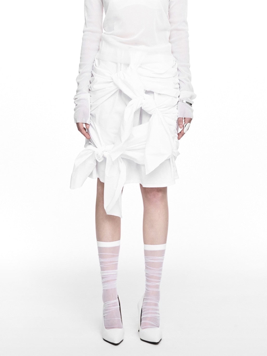 【NACHE】TWIST TIE MIDI SKIRT