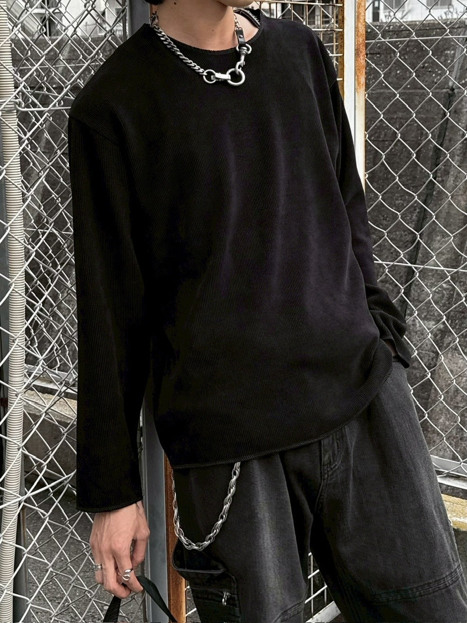 大阪店WEB限定受注制【Chikashitsu +】simple deck crew neck knit / 【チカシツプラス】シンプルデッキクルーネックニット (3color)