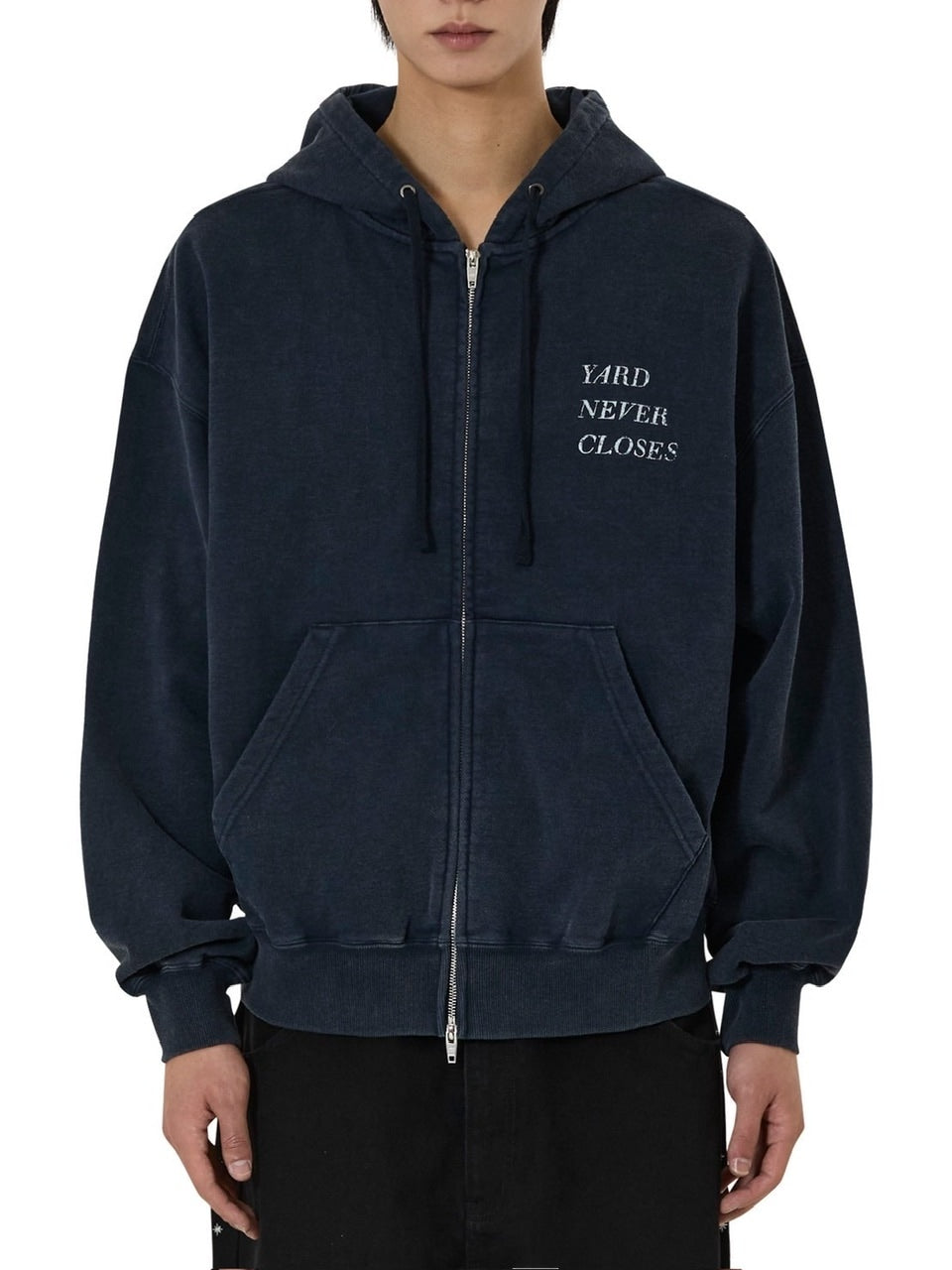 【OY】VINTAGE FADE WASHED HOODIE ZIP UP