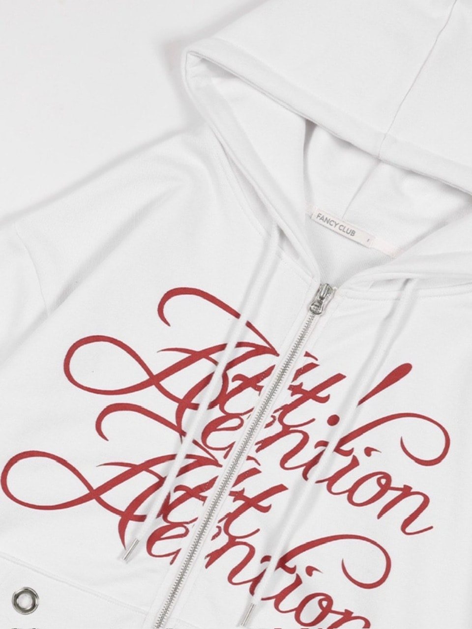 【FANCY CLUB】ATTENTION EYELET HOODED ZIP-UP / 【ファンシークラブ】アテンションアイレットジップアップパーカー