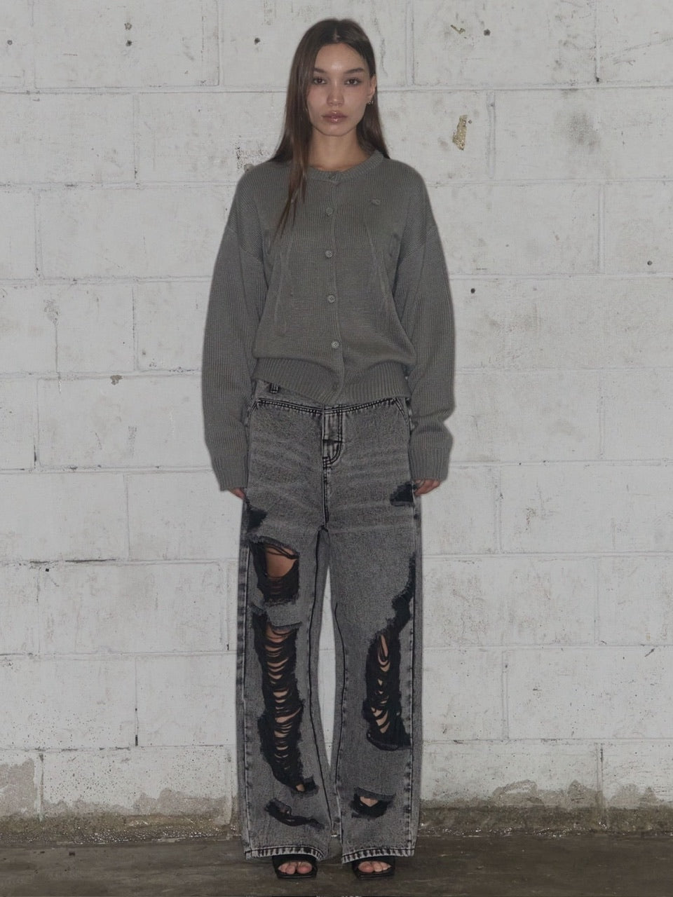 【FANCY CLUB】WASHED DAMAGE DENIM PANTS / 【ファンシークラブ】ウォッシュダメージデニムパンツ