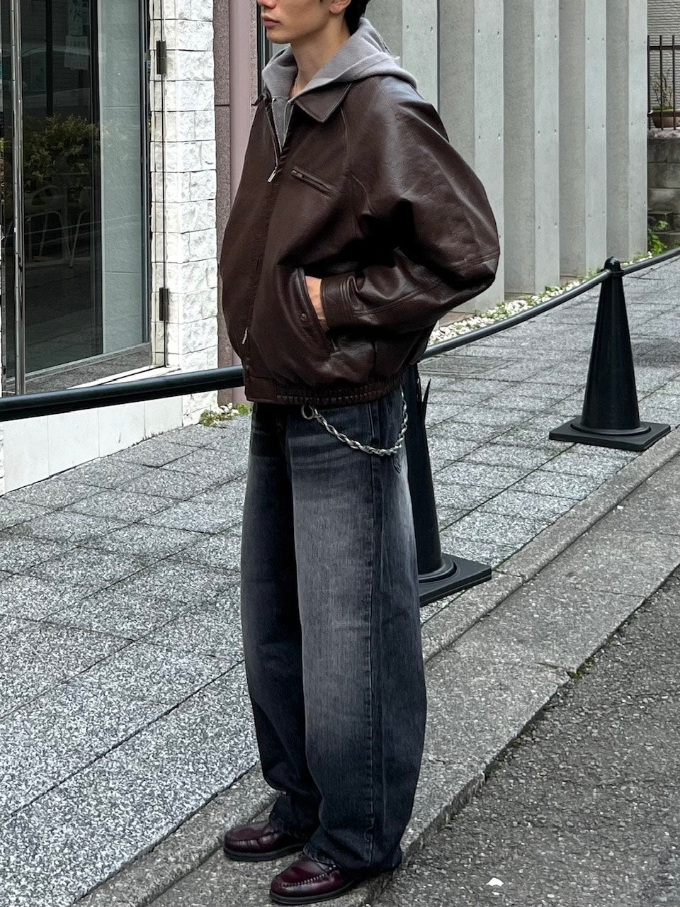 受注制【Chikashitsu +】bomber synthetic material jacket / 【チカシツプラス】ボンバーシンセティックマテリアルジャケット (2color)