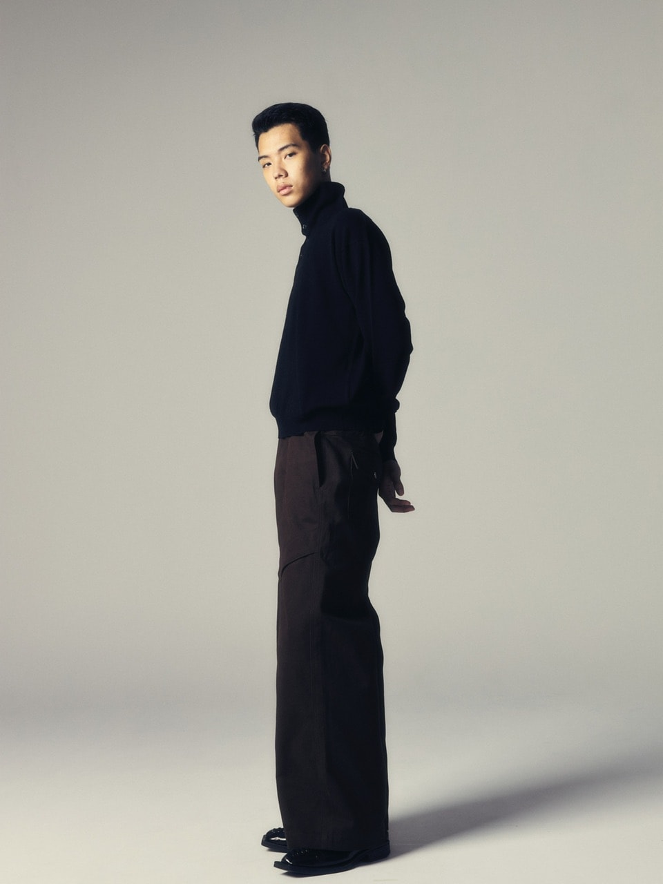 【CS】cotton wide twill pants (brown) / 【シーエス】コットンワイドツイルパンツ